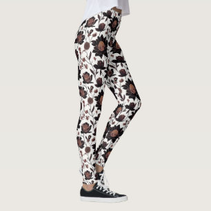 Colourful flowers pattern design 23 - Leggings