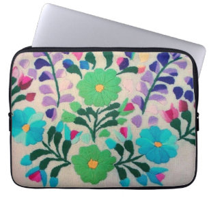 Colourful Flowers Pattern Laptop Sleeve