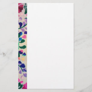 Colourful Flowers Pattern Stationery