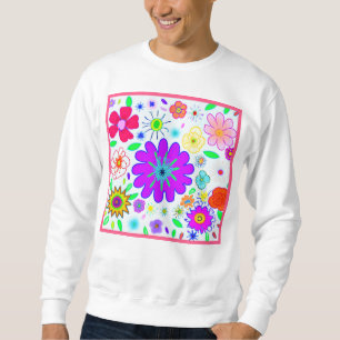 Colourful Flowers Pattern Sweatshirt