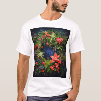 colourful flowers pattern T-Shirt