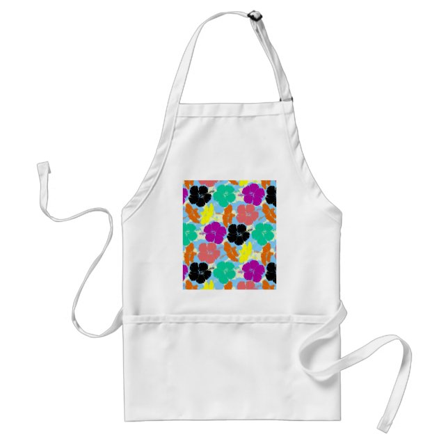 Colourful flowers patterns design standard apron (Front)
