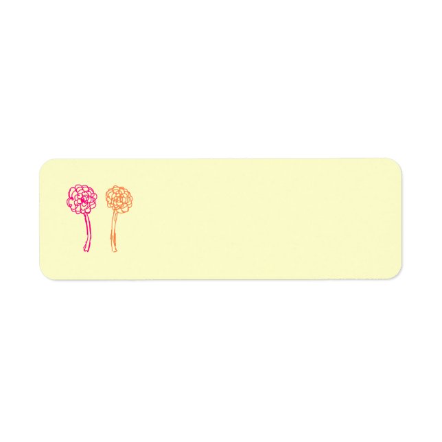 Colourful flowers. Pink and Orange. (Front)