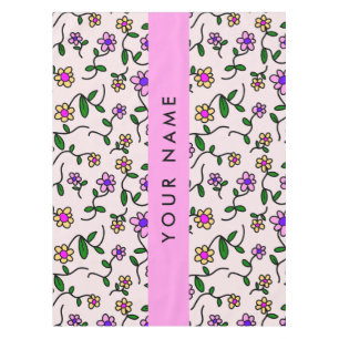 Colourful Flowers, Pink Background, Pink Tablecloth