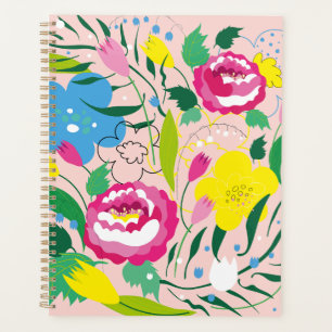 Colourful flowers. planner