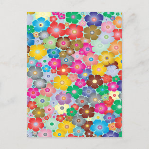 Colourful Flowers Postcard