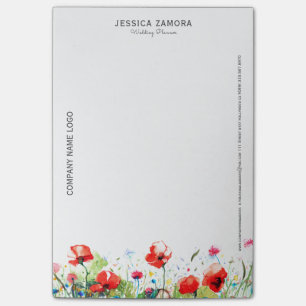 Colourful Flowers & Red poppies Post-it Notes