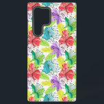 Colourful flowers seamless pattern samsung galaxy case<br><div class="desc">Simple modern,  and elegant image of a metallic gold background. Shiny silver stripe accent.</div>