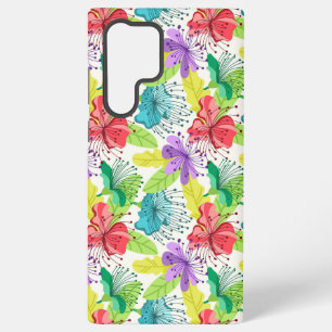 Colourful flowers seamless pattern samsung galaxy case