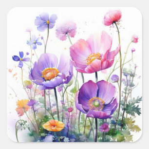 Colourful Flowers Stickers