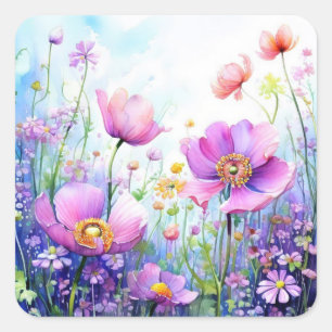 Colourful Flowers Stickers