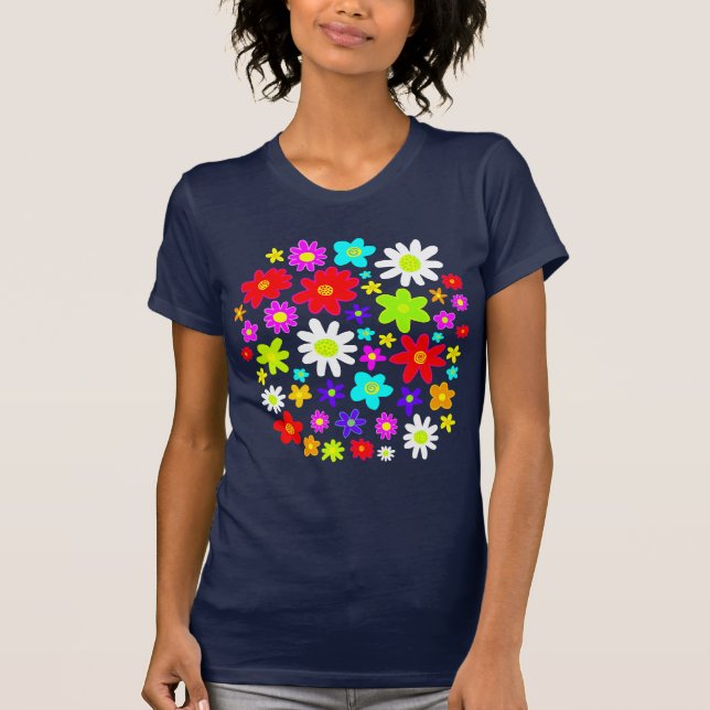 Colourful Flowers T-Shirt (Front)