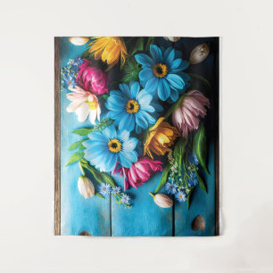 Colourful Flowers Tapestry