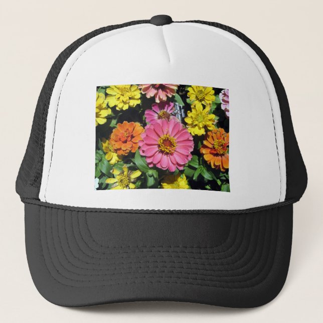 Colourful Flowers Trucker Hat (Front)