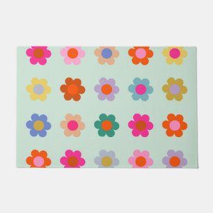 Colourful Flowers Vintage Floral Doormat