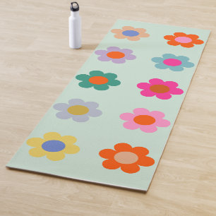 Colourful Flowers Vintage Floral Yoga Mat