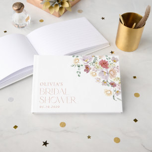 Colourful Flowers, Wildflowers, Boho, Bridal Showe Guest Book