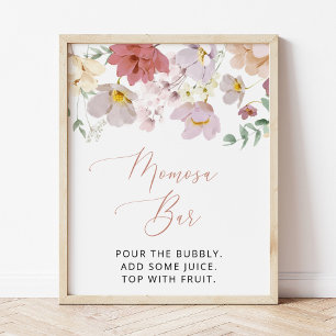 Colourful Flowers, Wildflowers, Boho, Momosa Bar Poster