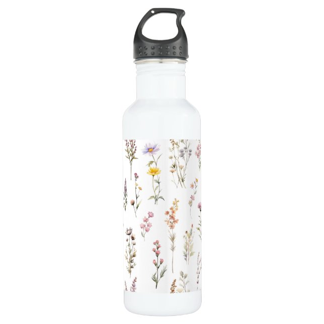 Colourful Flowers, Wildflowers, Garden Flowers 710 Ml Water Bottle (Front)