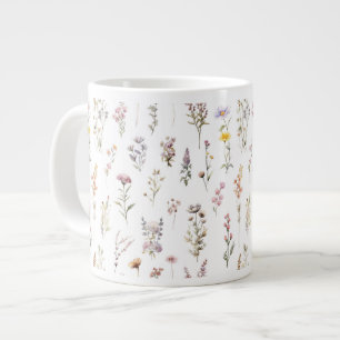 Colourful Flowers, Wildflowers, Garden Flowers Large Coffee Mug