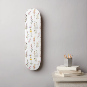 Colourful Flowers, Wildflowers, Garden Flowers Skateboard