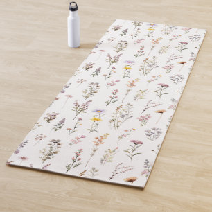 Colourful Flowers, Wildflowers, Garden Flowers Yoga Mat