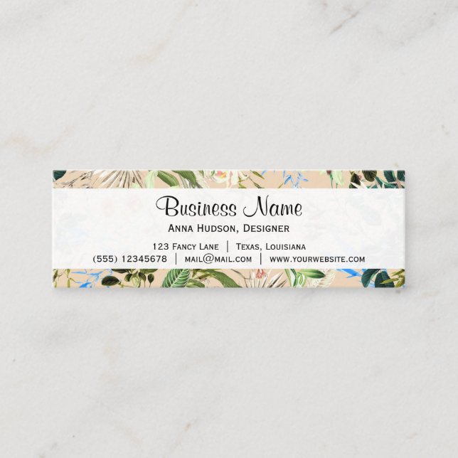 Colourful Flowers, Wildflowers, Orchid, Flower Sho Mini Business Card (Front)