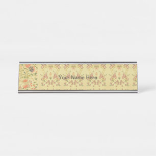 Colourful Flowers Wonderland Desk Name Plate