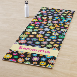 Colourful flowers Yoga Mat