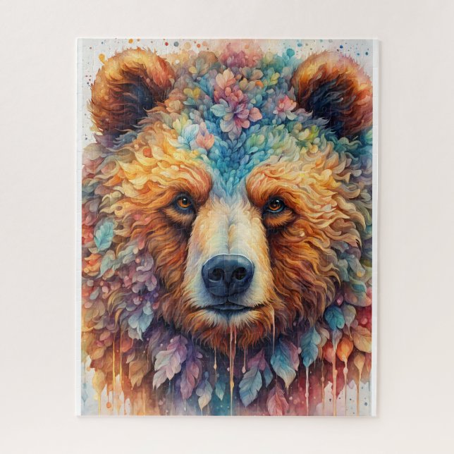 Colourful fluffy bear jigsaw puzzle (Vertical)