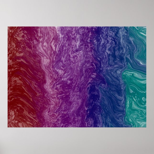 Colourful Fluid Art Poster (Front)