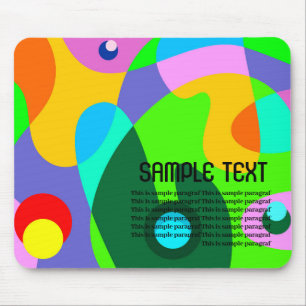 Colourful fluid circle abstract background mouse mat