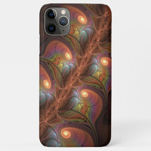 Colourful Fluorescent Abstract Trippy Brown Fracta Case-Mate iPhone Case