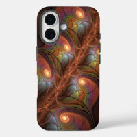 Colourful Fluorescent Abstract Trippy Brown Fracta