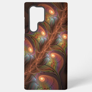 Colourful Fluorescent Abstract Trippy Brown Fracta Samsung Galaxy Case