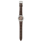 Colourful Fluorescent Abstract Trippy Brown Fracta Watch (Flat)