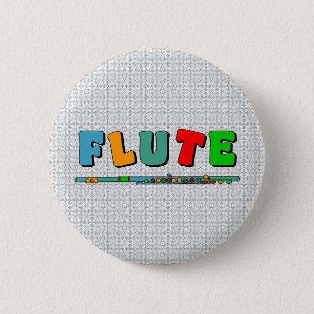 Colourful Flute 6 Cm Round Badge (Front)