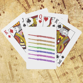Colourful Flute Instrument Playing Cards