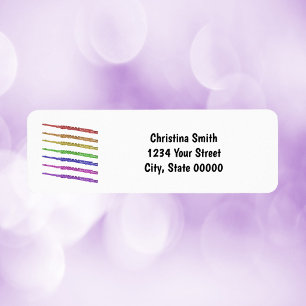 Colourful Flute Personalise Return Address