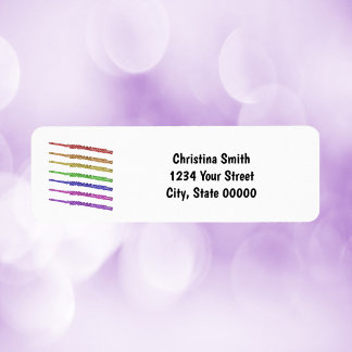 Colourful Flute Personalise Return Address