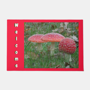 Colourful Fly Amanitas Cust. Welcome Doormat