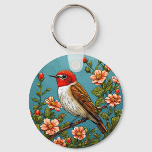 Colourful flycatcher Bird Key Ring