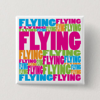 Colourful Flying 15 Cm Square Badge