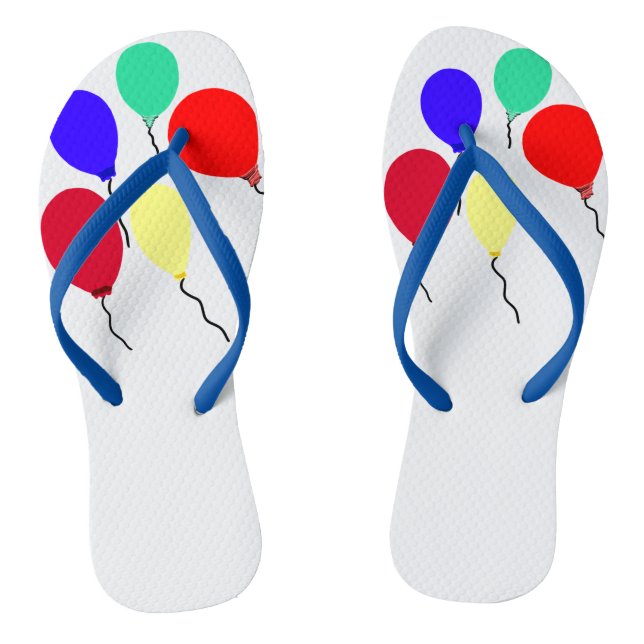 Colourful Flying Balloons Flip Flops (Footbed)