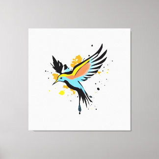 Colourful Flying Bird Wall Art