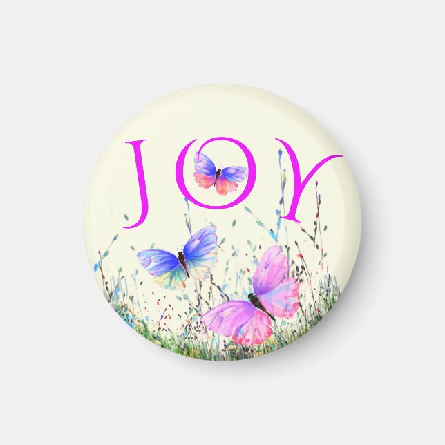 Colourful Flying Butterflies Magnet Spring Joy (Front)