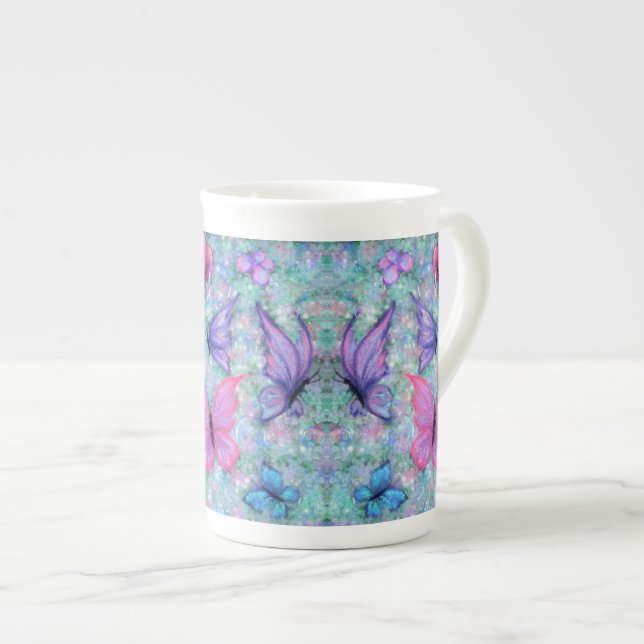 Colourful Flying Butterflies Mug (Front Right)