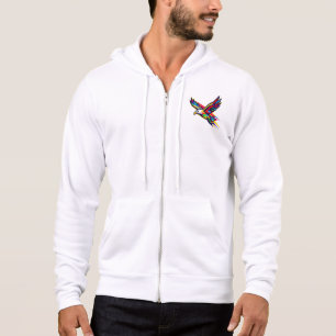 Colourful Flying Eagle Rainbow Logo Sports Gift Hoodie