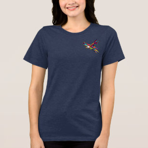 Colourful Flying Eagle Rainbow Logo Sports Gift Tri-Blend Shirt
