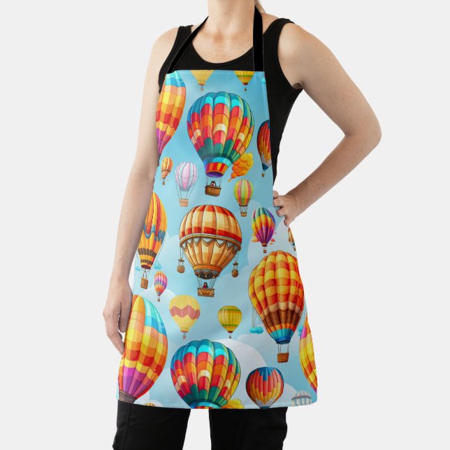 Colourful Flying Hot Air Balloon  Apron (Insitu)